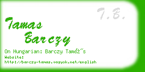 tamas barczy business card